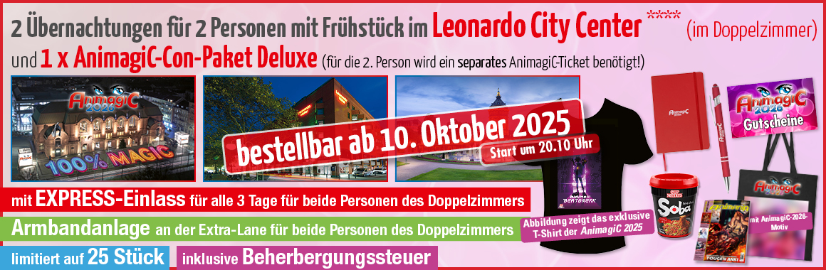 Hotelpackage Leonardo City Center mit Con-Paket Deluxe und EXPRESS-Einlass