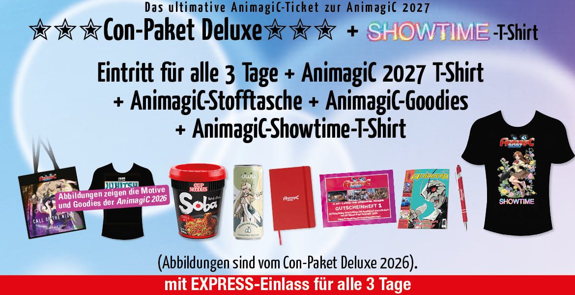 Con-Paket Deluxe mit SHOWTIME-T-Shirt (Express)
