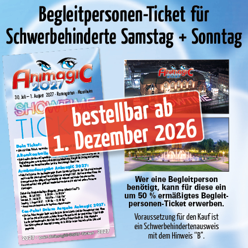 AnimagiC 2027 – Begleitperson-Ticket für Samstag + Sonntag