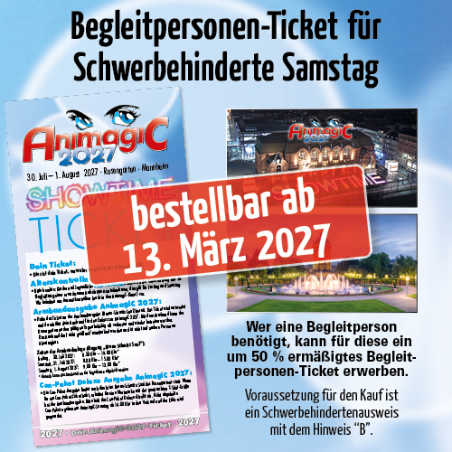 AnimagiC 2027 – Begleitperson-Ticket für Samstag