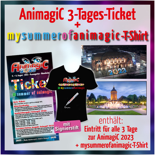 Tickets kaufen für AnimagiC 2023 – 3-Tages-Pass mit mysummerofanimagic-T-Shirt am 04.08.2023
